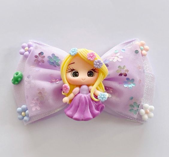 Handmade Hair Bow - Rapunzel