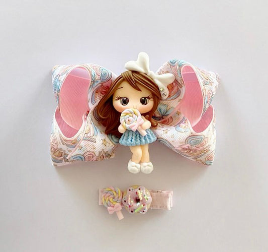 Handmade Hair Bow - Lollipop Girl