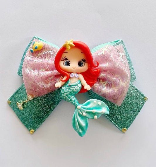 Handmade Hair Bow - Ariel