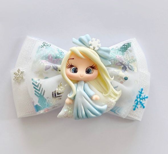 Handmade Hair Bow - Elsa