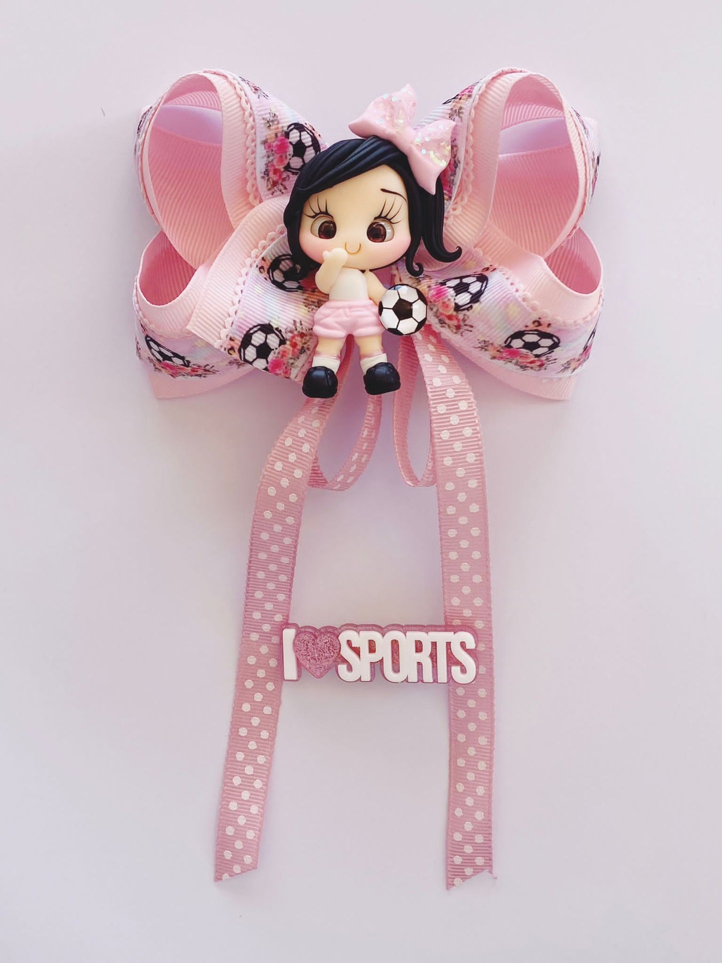 Sports Day 2023 Hair Bow - Pink