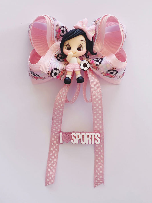 Sports Day 2023 Hair Bow - Pink