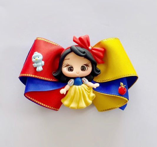 Handmade Hair Bow - Snow White