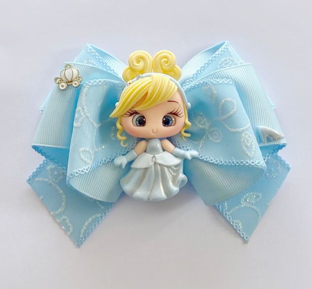 Handmade Hair Bow - Cinderella