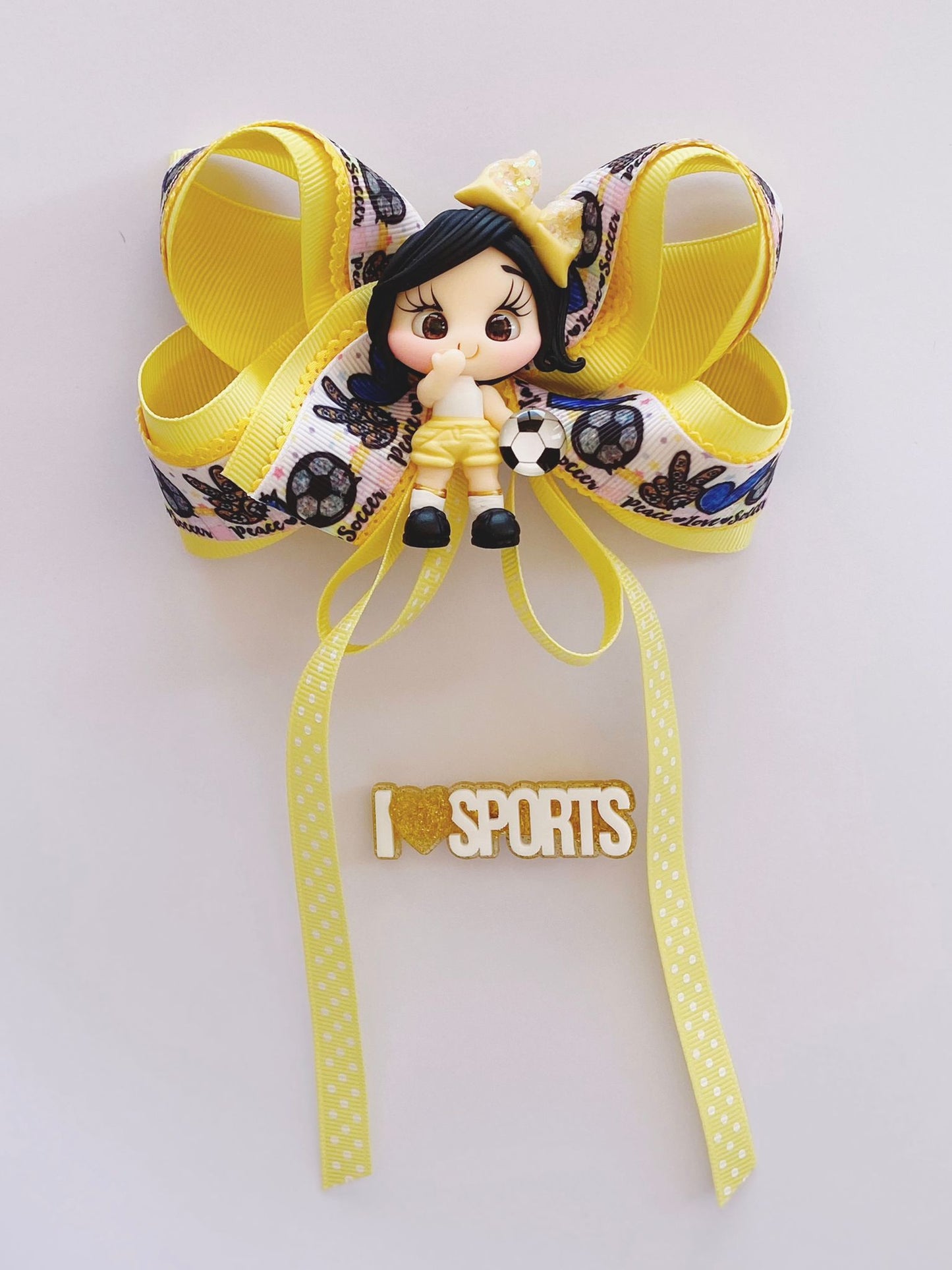 Sports Day 2023 Hair Bow - Yellow